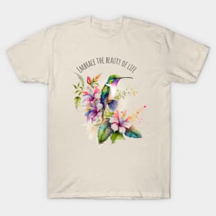 Watercolor Hummingbird | Motivational Quotes T-Shirt